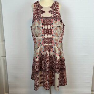 Kelly Renee Patterned Sleeveless Dress ((size unknown))